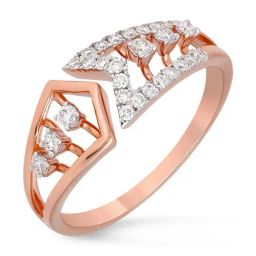 Malabar Gold and Diamonds 18k IGI Certified Diamond Rose Gold Ring for Women-picture-21