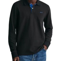 Gant Black Regular Fit Polo T-Shirt-picture-23