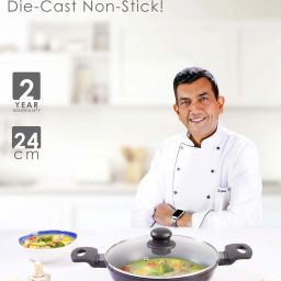 Wonderchef Duralite 24cm Die-Cast Kadhai With Lid image 2