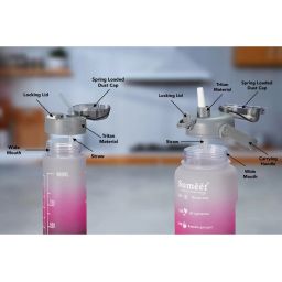 Sumeet Grey Plastic 3 Water Bottles 300ml, 700ml & 1850ml image 2