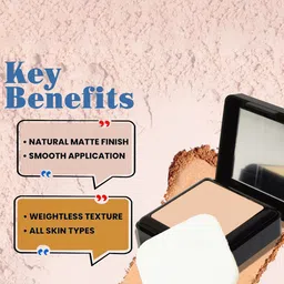 Adbeni HD Matte Finish Pressed Powder -Shade- 02 image 4