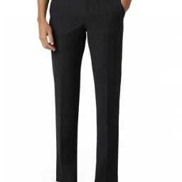 Van Heusen Grey Slim Fit Checks Trousers-image-26