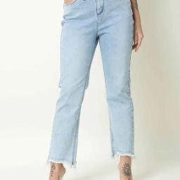 RAREISM Blue Cotton Blend Solid Jeans-image-67
