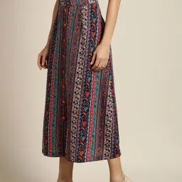 Qurvii Multicolor Printed Skirt image 3
