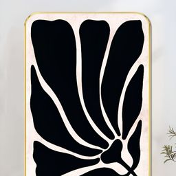 Livin'luxe Black & White Abstract Petal Rectangle Wall Art-picture-35