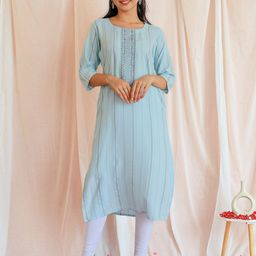 Libas Striped Thread Work Straight Kurta-picture-25