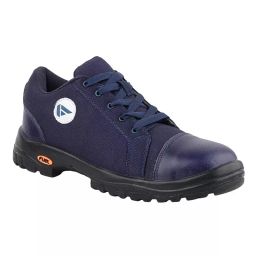 Fuel Steel Toe Safety Shoes PU Single Density Low Ankle Blue Canvas for Mens Size UK10, CANVEE BLUE-image-96