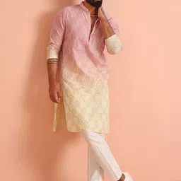 KISAH Men Thread Work Kurta image 2