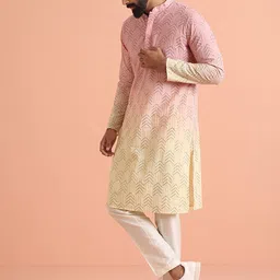 KISAH Men Thread Work Kurta image 5