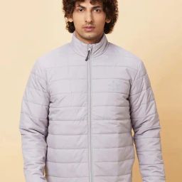Being Human Grey Slim Fit Quilted Jacket-image-25