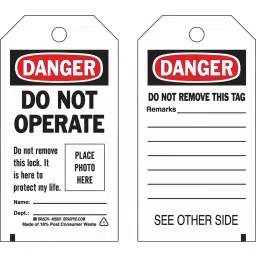 BRADY Lockout Sign Tag Polyester, 489L56-image-11