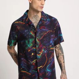 The Bear House Multicolored Regular Fit Printed Shirt-picture-22