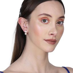 VANBELLE Gold-Toned Circular Studs Earrings image 5