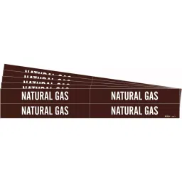 BRADY Pipe Marker Natural Gas Brown & White for 3/4 to 2-3/8 inch Outer Diameter Pipe, 781X81 Pack of 20 Pcs)-image-76
