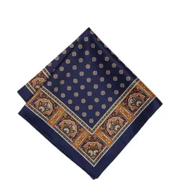 Peter England Navy Printed Polyester Pocket Square-picture-43