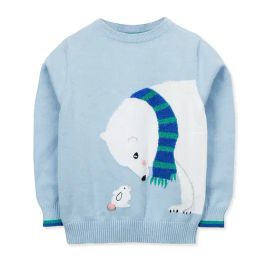Cherry Crumble By Nitt Hyman Kids Blue Embroidered Sweater-picture-27