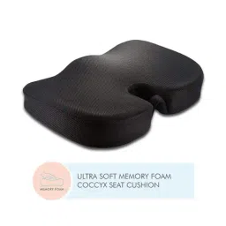 The White Willow Black Coccyx Orthopedic Memory Foam Seat Cushion - Set of 1-32