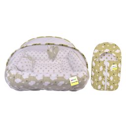 Kwitchy Baby Bedding Combo Set Cushioned Mattress with Pillow & Sleeping Bag Combo (0-12 Months, Green)-image-48