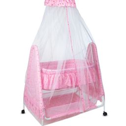 Mee Mee New Born Baby Premium Sleep Swing Cradle/Jhula/Palna/Bed/Baby Bedding with Mosquito Net and Cradle for 0-12 Months Baby Boys and Girls (Pink)-image-40