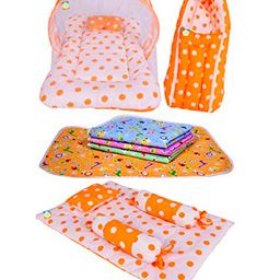 Kwitchy Baby Bedding Combo New Born Complete Sleeping Essentials - Orange-25