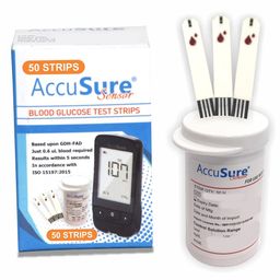 AccuSure Sensor Glucometer Test Strips (Pack of 50)-71