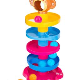 Muren 5 Layer Roll Ball and Roll Swirling Tower For Kids and Toddler Educational Development Toys- Multicolor(Color may Vary)-11