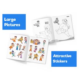 pinwheel books Chhota Bheem Stick N Colour Books, Colouring Books with Stickers, Set of 4 Books - English image 2