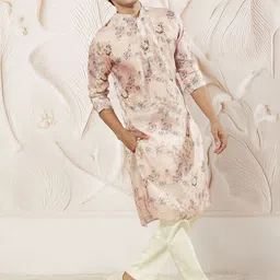 VASTRAMAY Men Floral Printed Regular Kurta with Trousers-picture-58