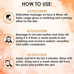 BEOMAN 3 In 1 Clean & Active Face Wash With Vitamin E - Scrub & Pack - 100 g image 3