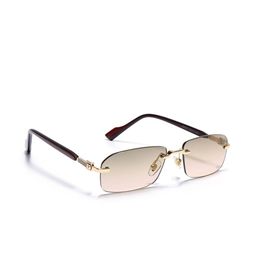 Voyage Unisex Rectangle Rimless Sunglasses with UV Protected Lens - 3012MG6617-31