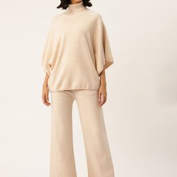 APSLEY Turtle Neck Raglan Sleeves Pullover Sweater & Trousers-image-11