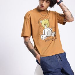 glitchez Modern Touch Graphic Printed Relaxed Fit T-shirt-image-86