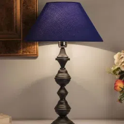 Homesake Black Nordic Waterdrop Matt Table Lamp with Blue Shade (Bulb Included) - Set of 1-41