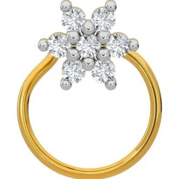 Kisna Diamond & Gold Jewellery 18k Gold & Diamond KendallNosepin for Women-image-9