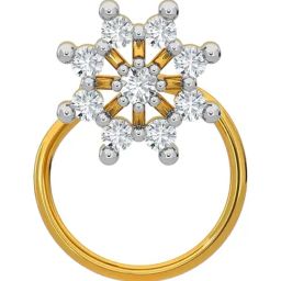 Kisna Diamond & Gold Jewellery 14k Gold & Diamond WinterNosepin for Women-image-10