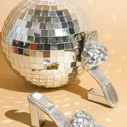 The White Pole Women's Silver Casual Sandals-image-32