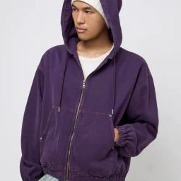 Nuon by Westside Purple Relaxed-Fit Denim Jacket-image-59