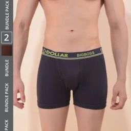Dollar Bigboss Assorted Combed Cotton Trunks - Pack of 2-picture-40