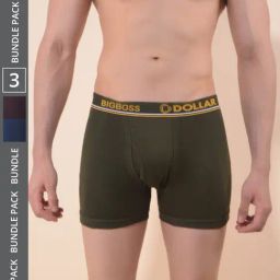 Dollar Bigboss Assorted Combed Cotton Trunks - Pack of 3-picture-11