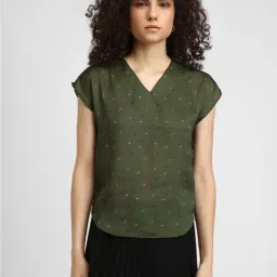 Forever 21 Olive Printed Top-picture-27