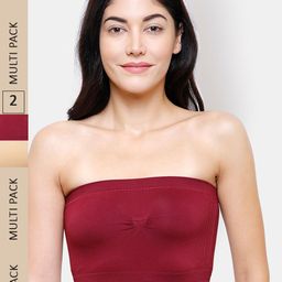 NOIRA Pack Of 2 Half Coverage Lightly Padded All Day Comfort Cotton Bandeau Bra-9