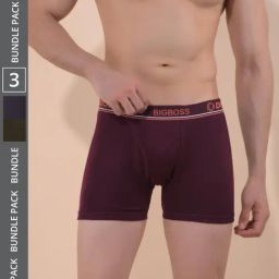 Dollar Bigboss Assorted Combed Cotton Trunks - Pack of 3-picture-42