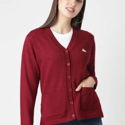 Monte Carlo Red Full Sleeves Cardigan-image-37