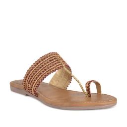 Salario Women's Maroon Toe Ring Sandals-picture-33