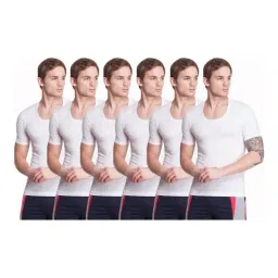 Dollar Bigboss White Cotton Vests - Pack of 6-image-44