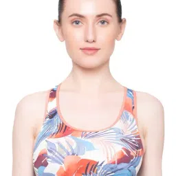Triumph Multicolor Triaction Balance Top Padded Non Wired Quick Dry High Bounce Control Sports Bra-image-3