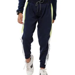 Under Fourteen Only Kids Navy & Green Printed Joggers-image-52