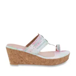 Metro Women's Green Toe Ring Wedges-image-38