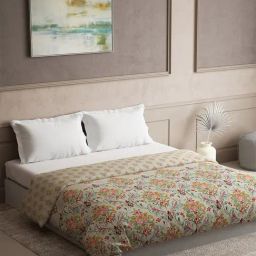 DDECOR Live beautiful Ethnic Beige 110 Cotton Double Winter Quilt-image-84
