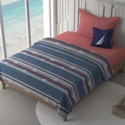 Nautica Ocean View Blue & Red 250 GSM Cotton Super Soft Single Blanket-image-69